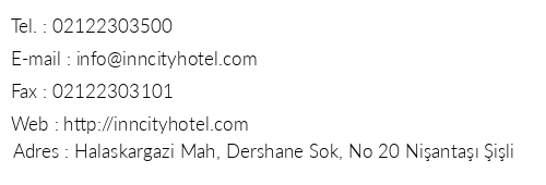 nncity Hotel telefon numaralar, faks, e-mail, posta adresi ve iletiim bilgileri